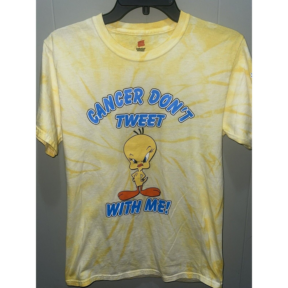 American Cancer Society Tweety Bird Cancer Dont Tweet With Me Shirt Youth Sz Sm